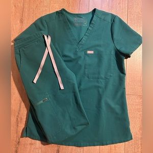 Figs Scrubs Set Hunter Green XS